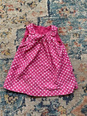 H&M Corduroy Polka Dot Button Dress